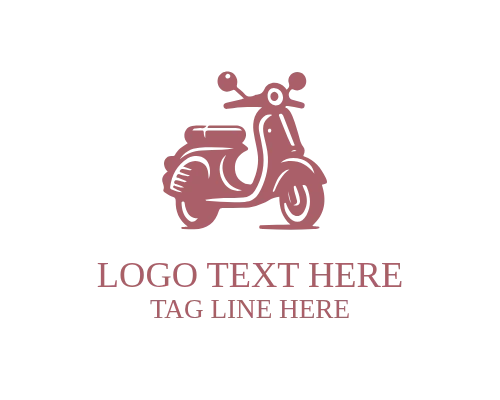 Vintage Scooter Emblem Logo