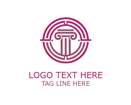 Vintage Stamp Pillar Logo