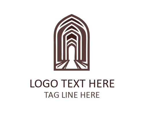 Vintage Structure Traditional Architecture Logo for Heritage Branding