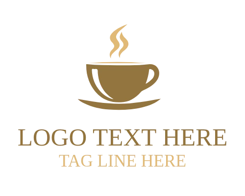 Vintage Tea Cup Badge Logo