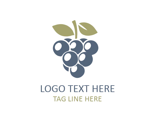 Vintage Winery Grapes Logo