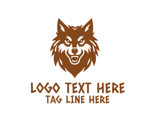 Vintage Wolf Emblem Retro Wildlife Logo