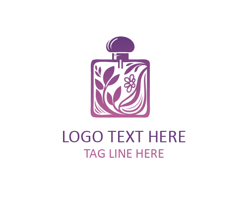Violet Mist Elegant Perfume Logo for Boutique Luxury Floral Fragrance