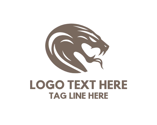 Viper Snake Fangs Predator Logo