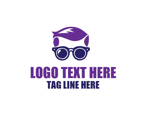 Vision Care Eyeglass Man Logo