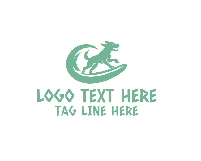 Visionary Surf Dog Logo