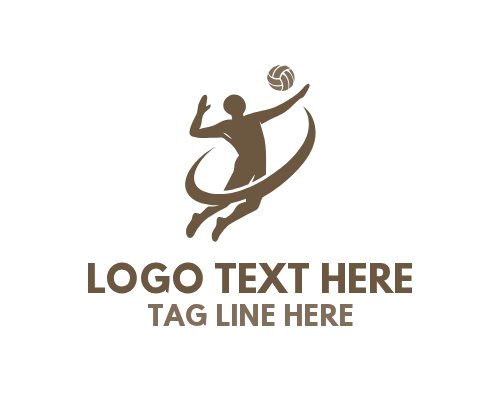 Volleyball Spin Logo