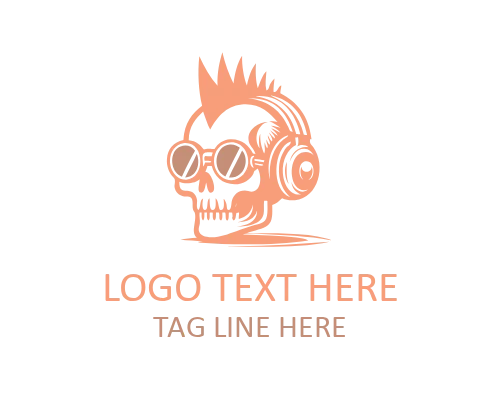 Vortex Punk Skull Logo
