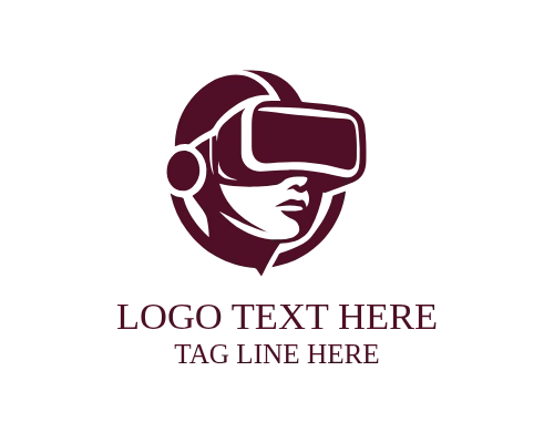 VR Gaming Headset Logo for Esports Branding