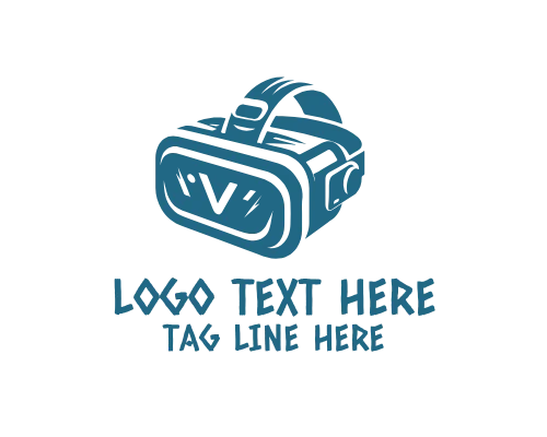 VR Glasses Logo for Virtual Reality Technology Branding