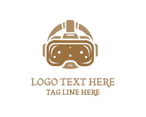 VR Headset Logo for Gaming and Technology Brands
