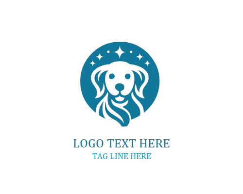 Wagging Tail Cute Puppy Logo