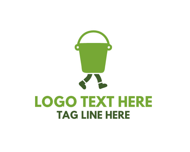  Walking Bucket Clean Design Logo