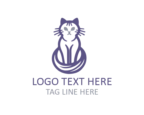Walking Linear Cat Logo for Modern Pet and Animal Branding