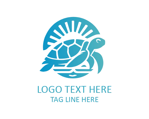 Walking Turtle Wildlife Logo