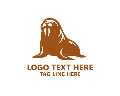 Walrus – Cartoon Style Logo