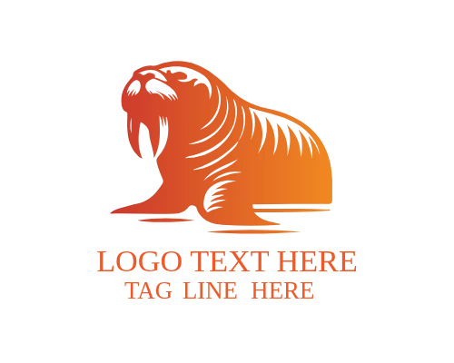 Walrus Circle Badge Logo for Outdoor and Adventure Brands