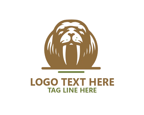 Walrus Iceberg Logo for Arctic and Polar Themed Brands