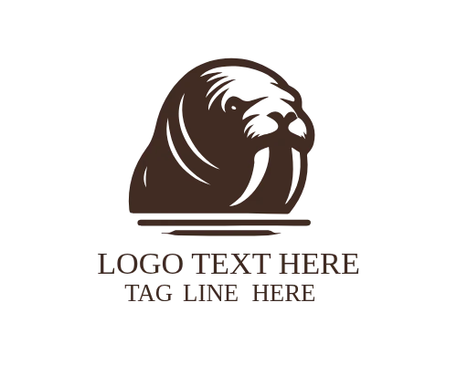 Walrus Ocean Wave Logo for Marine and Coastal Brands