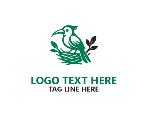 Warm Nest Bird Logo