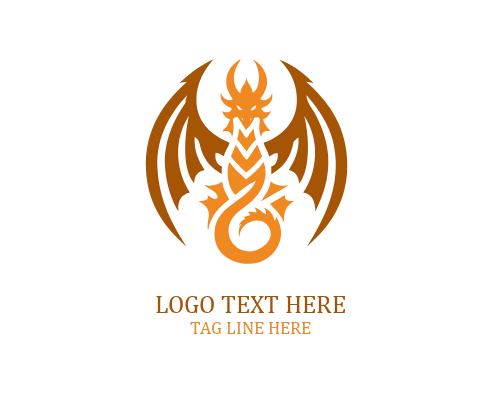 Warrior Dragon Mascot Logo