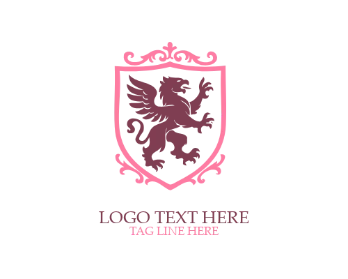 Warrior Lion Crest Logo