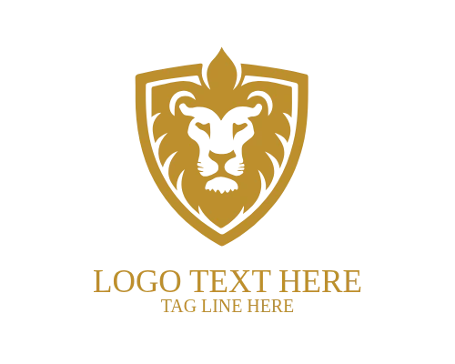 Warrior Lion Shield Logo