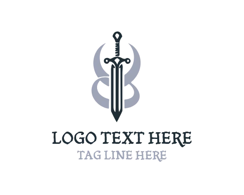 Warrior Sword Logo for Gaming and Team Branding