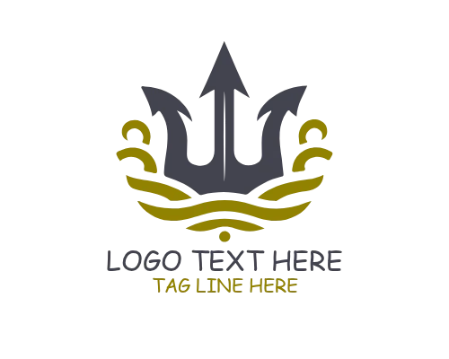 Warrior Trident Emblem Logo