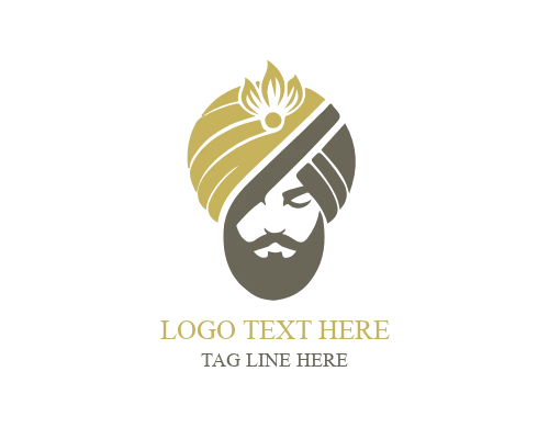 Warrior Turban Logo for Strength, Valor, and Cultural Heritage Brands