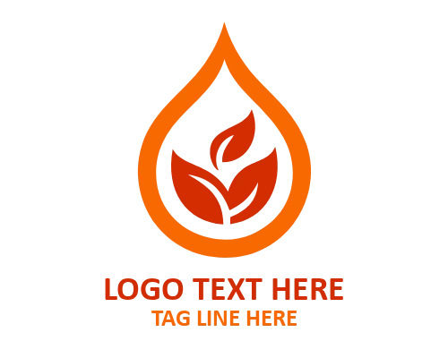 Water Drop Circle Logo