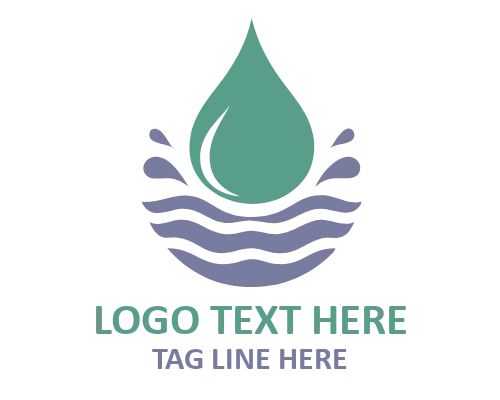 Water Drop Leaf Logo