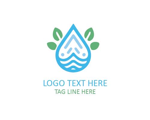 Water Drop Line Logo