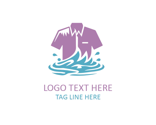 Water Drop Washing Shirt Logo for Laundry Branding