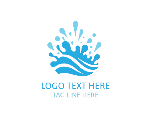 Water Energy Splash Logo for Active and Fitness Brands