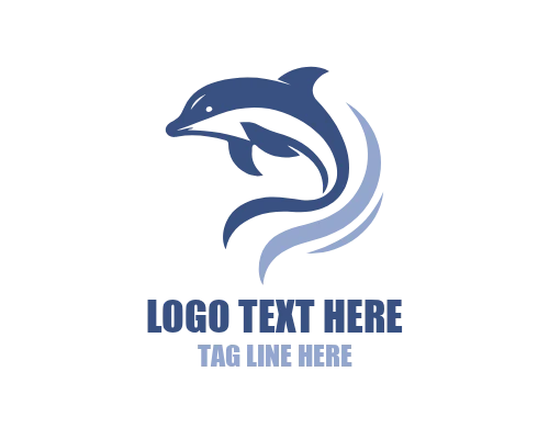 Water Fitness Dolphin Logo