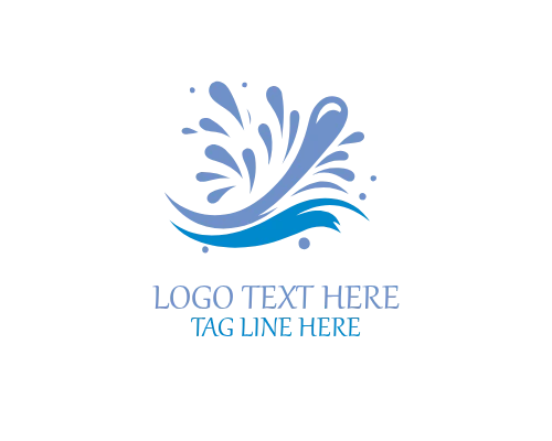  Water Motion Splash Logo for Professional Aqua Brands