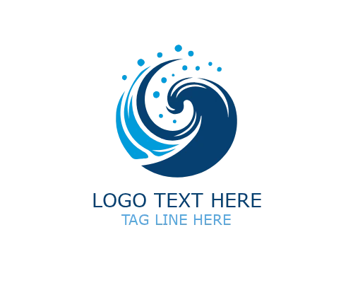 Water Wave Splash Logo for Eco and Aqua Businesses