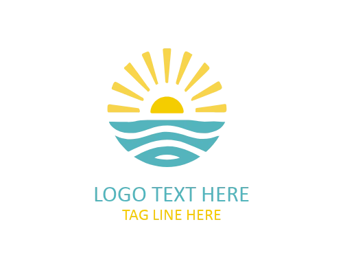 Water Waves Logo for Clean and Marine Branding