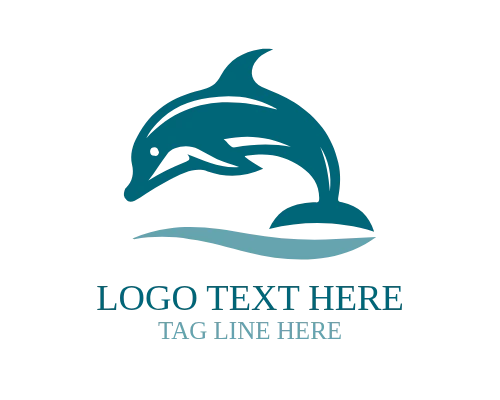 Water Wellness Dolphin Logo