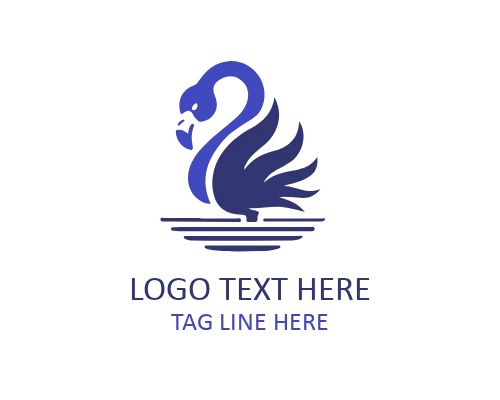 Watercolor Flamingo Logo