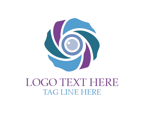 Colorful Shutter Lens Logo