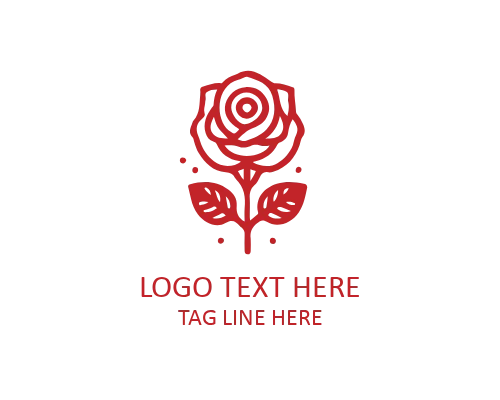 Watercolor Style Rose Logo