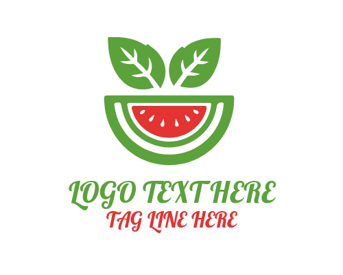 Watermelon Slice Modern Logo
