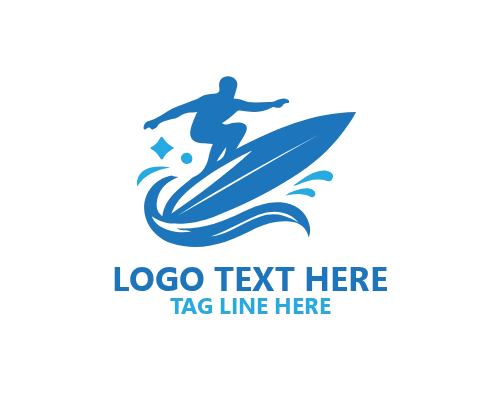 Wave Crash Surfing Logo for Adventure and Sports Brands