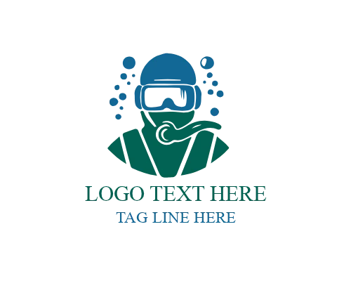 Wave Diver Logo for Ocean Sports and Marine Branding