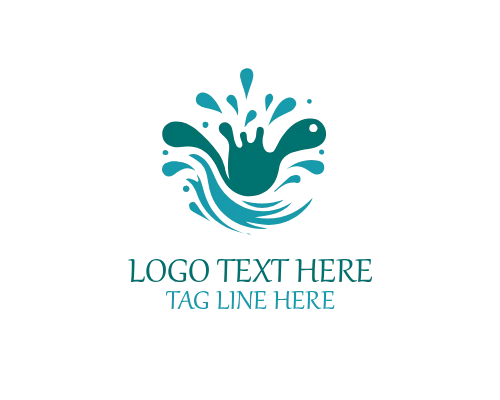 Wave Energy Splash Logo for Active Brands