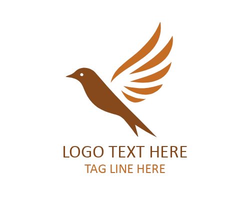 Wave Flight Bird Logo