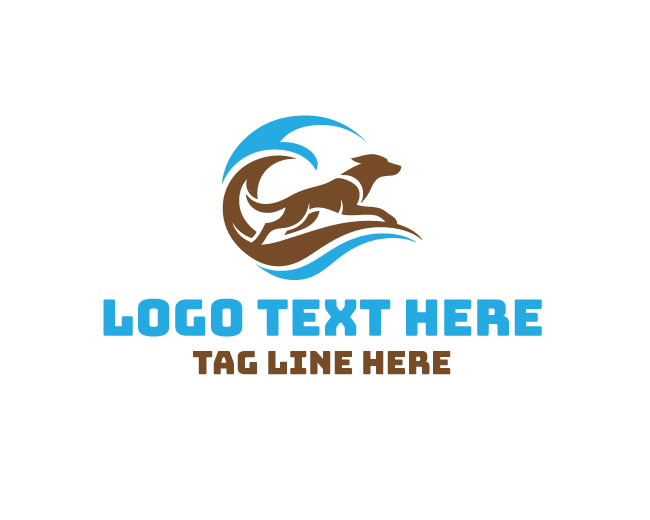 Wave Rider Dog Logo