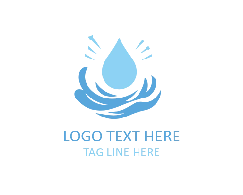 Wave Style Water Splash Logo
